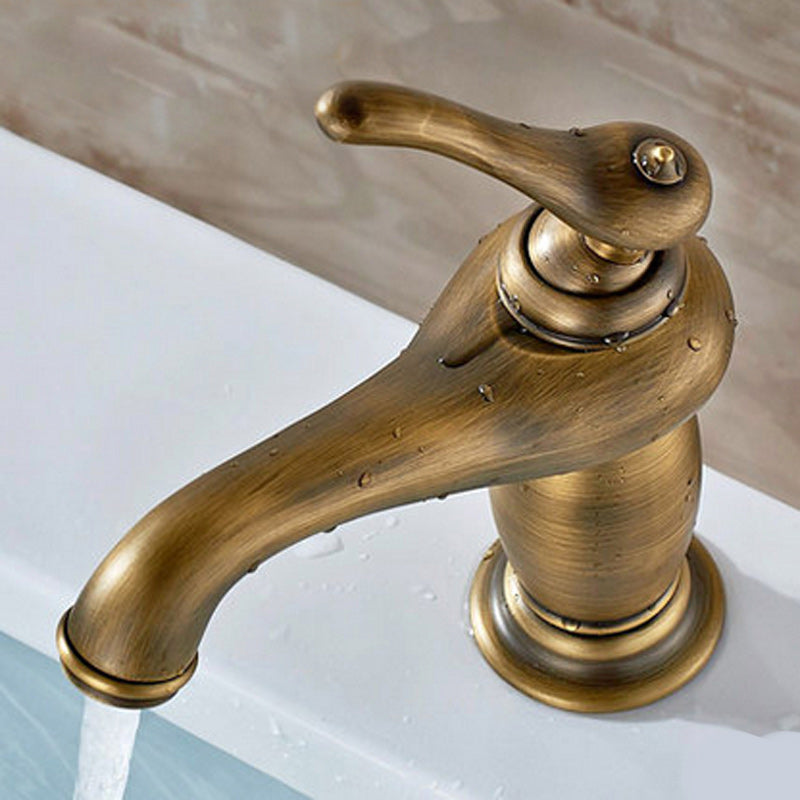 Vintage Classic Vessel Faucet Lever Handle Low Arc Vessel Sink Bathroom Faucet