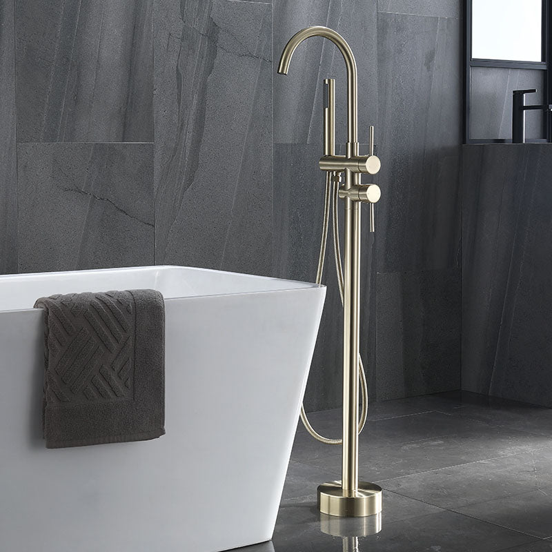 Modern Brass Freestanding Bathtub Faucet with Hose Bathtub Faucet