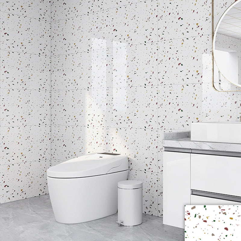 Rectangular Marbling Peel & Stick Tile Stain Resistant Single Tile for Bathroom Backsplash