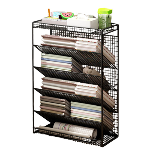 Closed Back Standard Kids Bookcase Scandinavian Bookshelf Metal