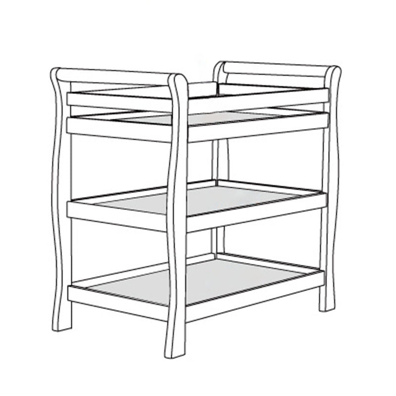 Modern Wooden Baby Changing Table Safety Rails Changing Table