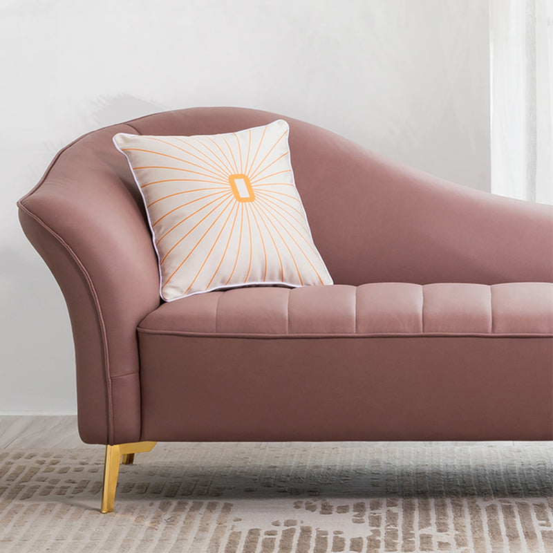 Contemporary Flared Arms Accent Chair One Armed Faux Leather Chaise