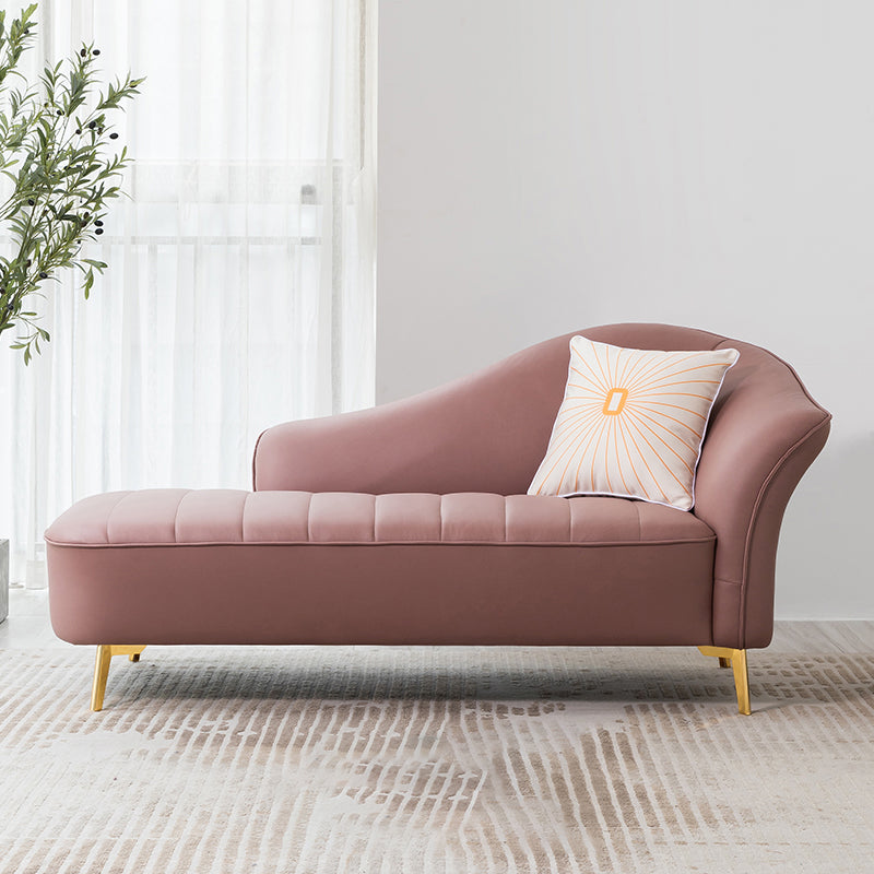 Contemporary Flared Arms Accent Chair One Armed Faux Leather Chaise