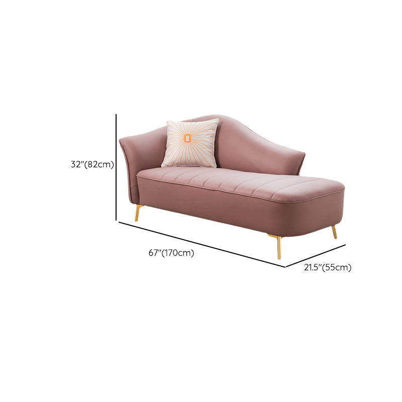 Contemporary Flared Arms Accent Chair One Armed Faux Leather Chaise