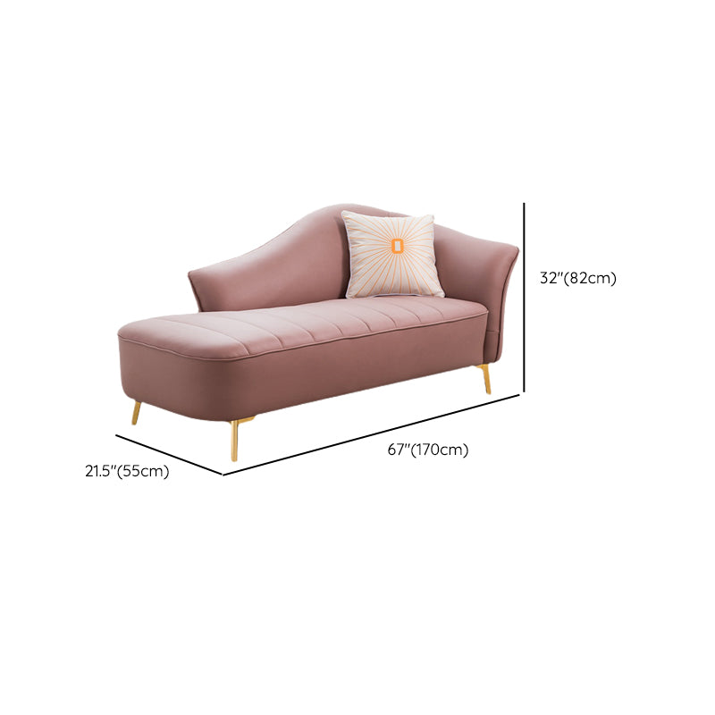 Contemporary Flared Arms Accent Chair One Armed Faux Leather Chaise