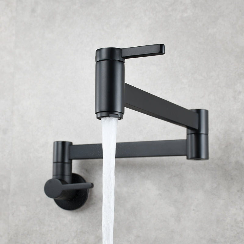 Modern One Handle Wall Mounted Pot Filler Low Arc Profile Filler