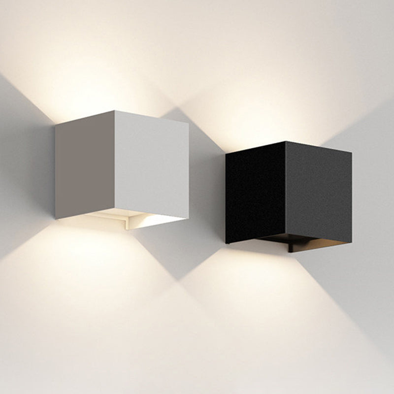 Modernism White/Black 2-Light Wall Mounted Sconce Shaded LED Wall Light