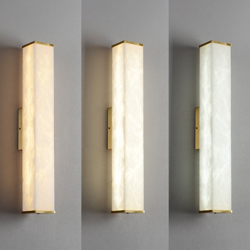 Contemporary Style Copper Wall Light Geometric Shape Wall Lamp for Living Room