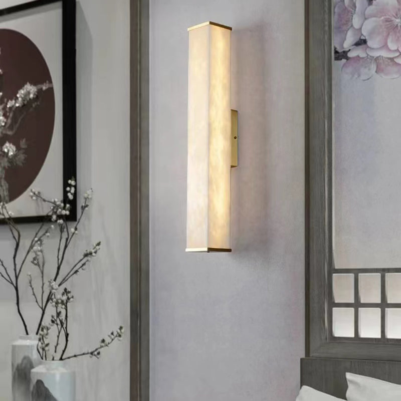 Contemporary Style Copper Wall Light Geometric Shape Wall Lamp for Living Room