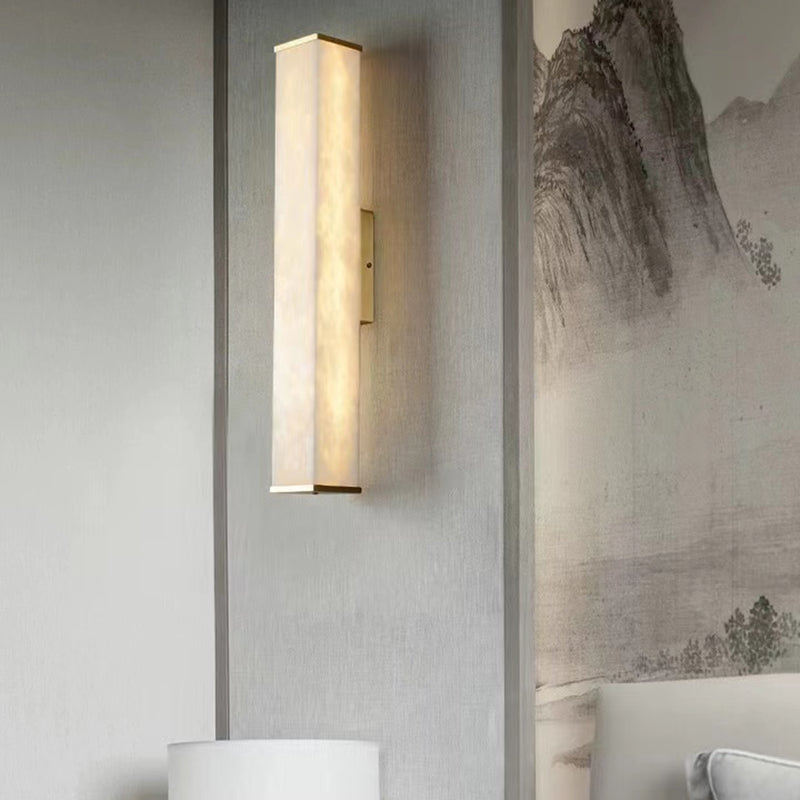 Contemporary Style Copper Wall Light Geometric Shape Wall Lamp for Living Room