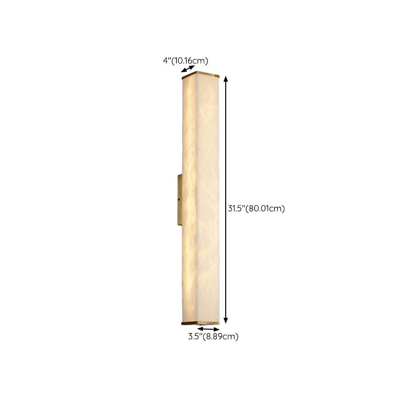 Contemporary Style Copper Wall Light Geometric Shape Wall Lamp for Living Room