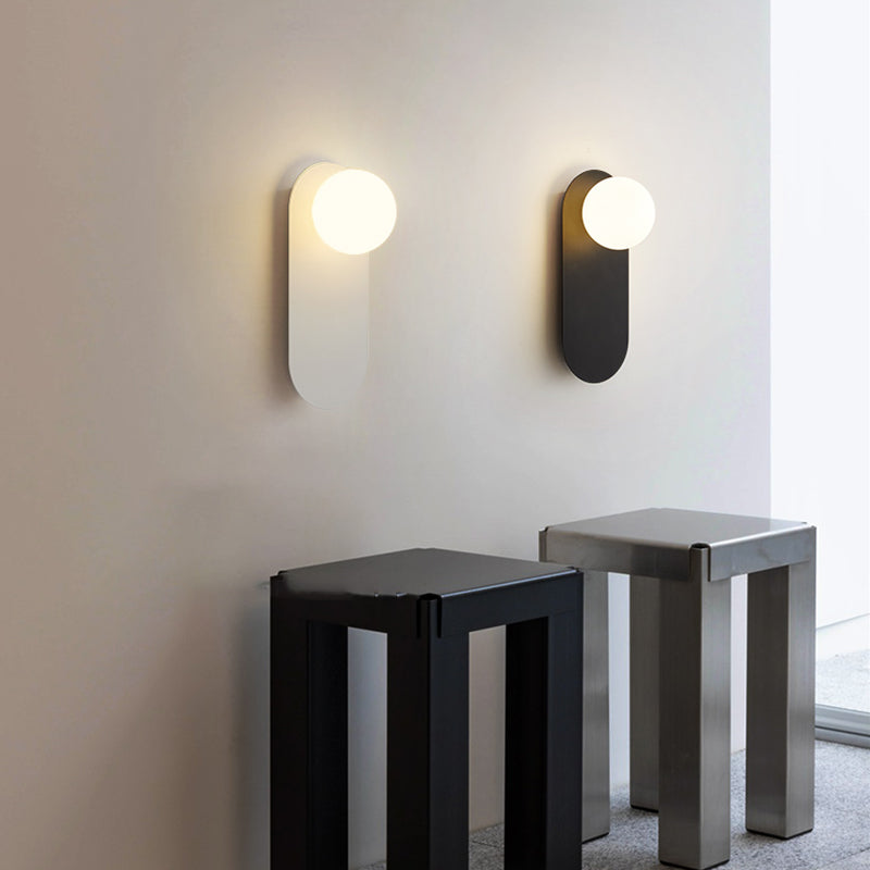 1-Light Modernism Wall Mounted Sconce Glass Wall Light for Foyer