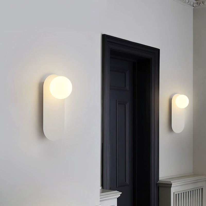 1-Light Modernism Wall Mounted Sconce Glass Wall Light for Foyer