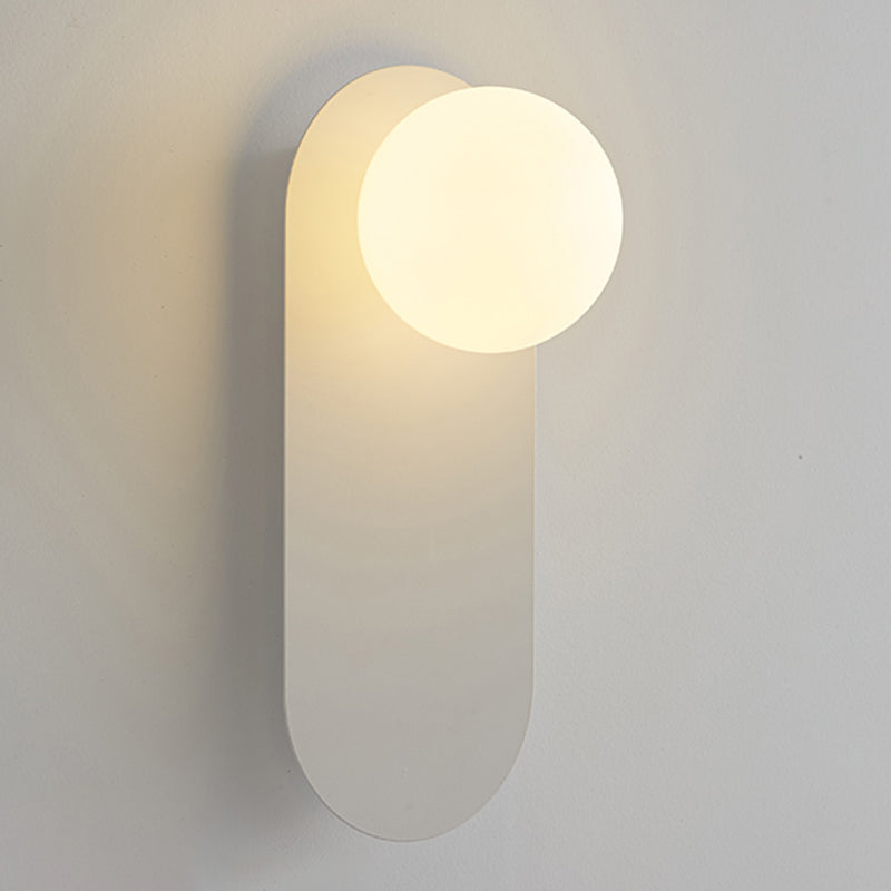 1-Light Modernism Wall Mounted Sconce Glass Wall Light for Foyer