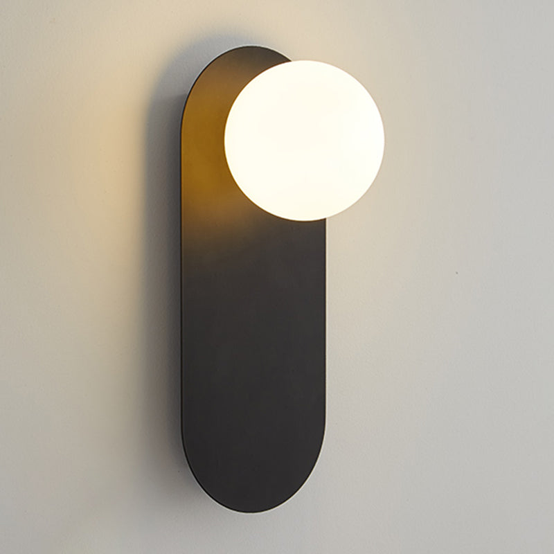 1-Light Modernism Wall Mounted Sconce Glass Wall Light for Foyer