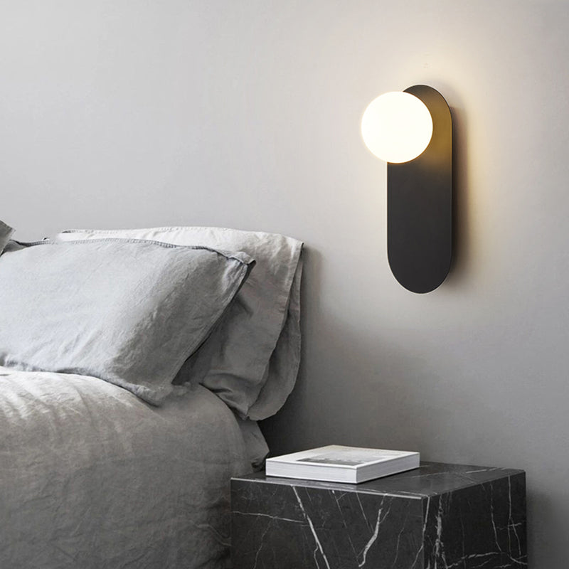 1-Light Modernism Wall Mounted Sconce Glass Wall Light for Foyer