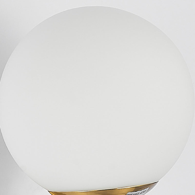 Modern Simple Vanity Light Ball Shape Vanity Lamp with Glass Shade for Bedroom