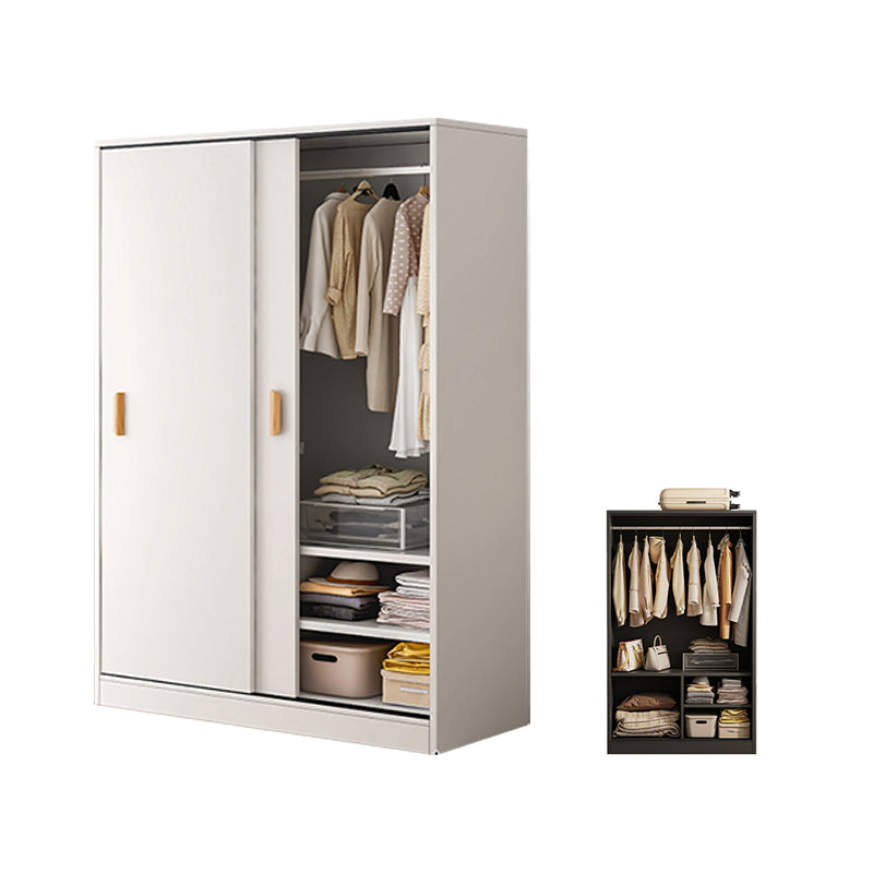 Contemporary Wood Frame Wardrobe Freestanding Wardrobe with 2 Soft Close Doors