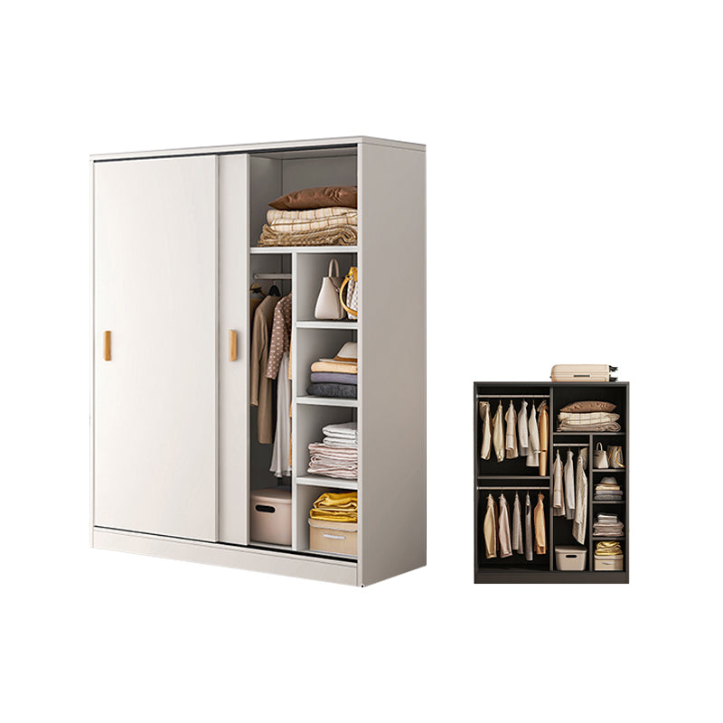 Contemporary Wood Frame Wardrobe Freestanding Wardrobe with 2 Soft Close Doors