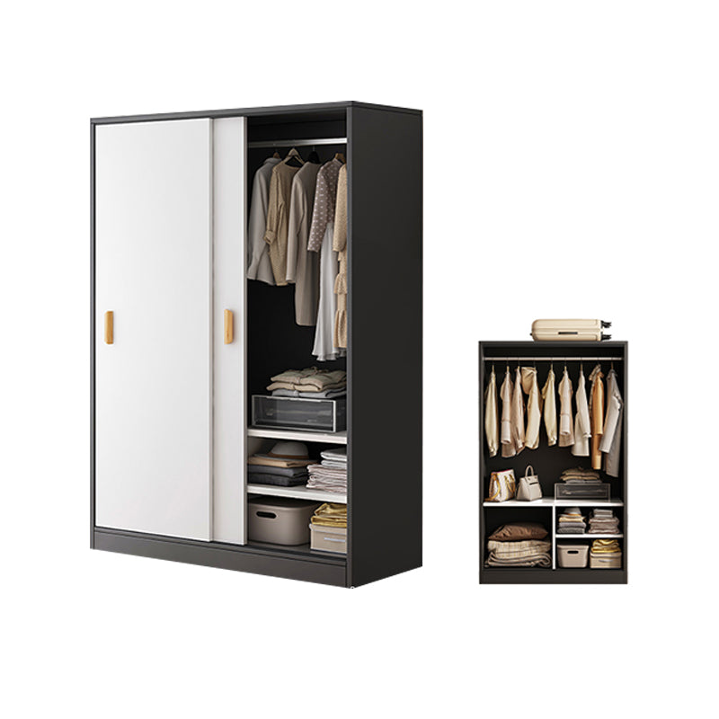Contemporary Wood Frame Wardrobe Freestanding Wardrobe with 2 Soft Close Doors