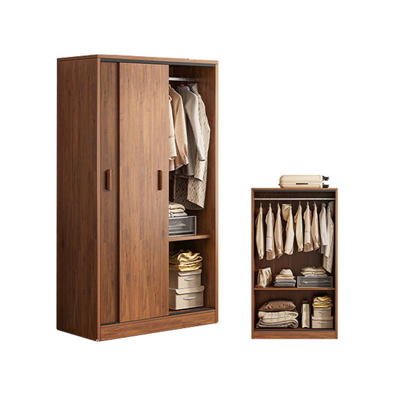 Contemporary Wood Frame Wardrobe Freestanding Wardrobe with 2 Soft Close Doors