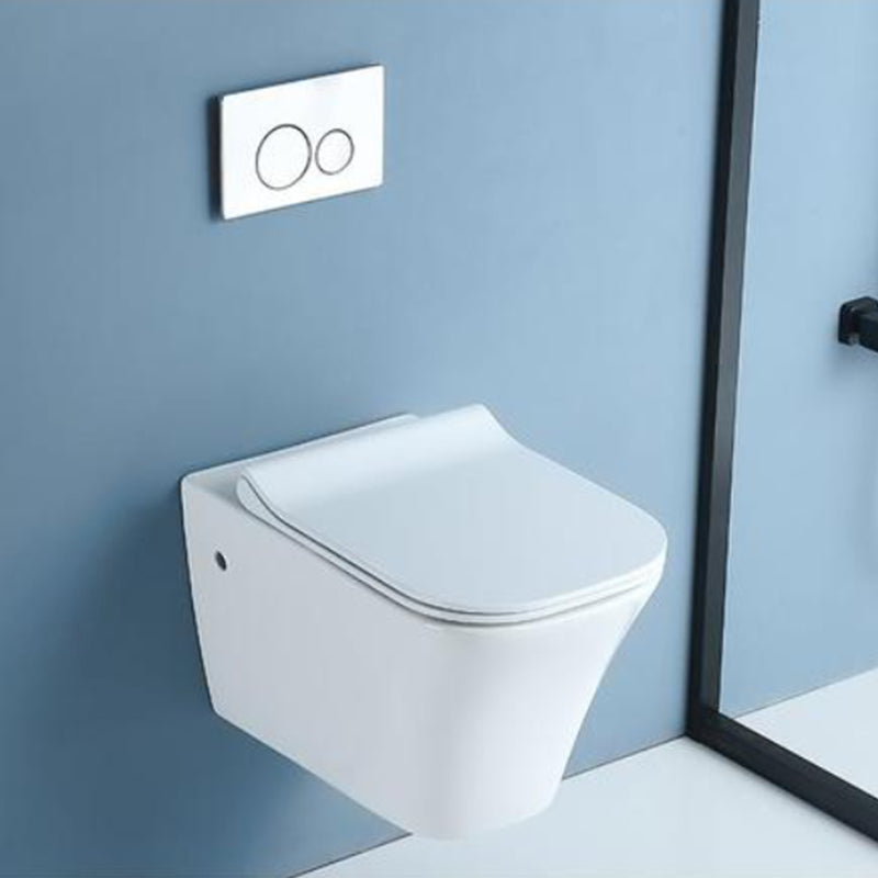Modern White Flush Toilet Wall Hung Urine Toilet with Seat for Bathroom
