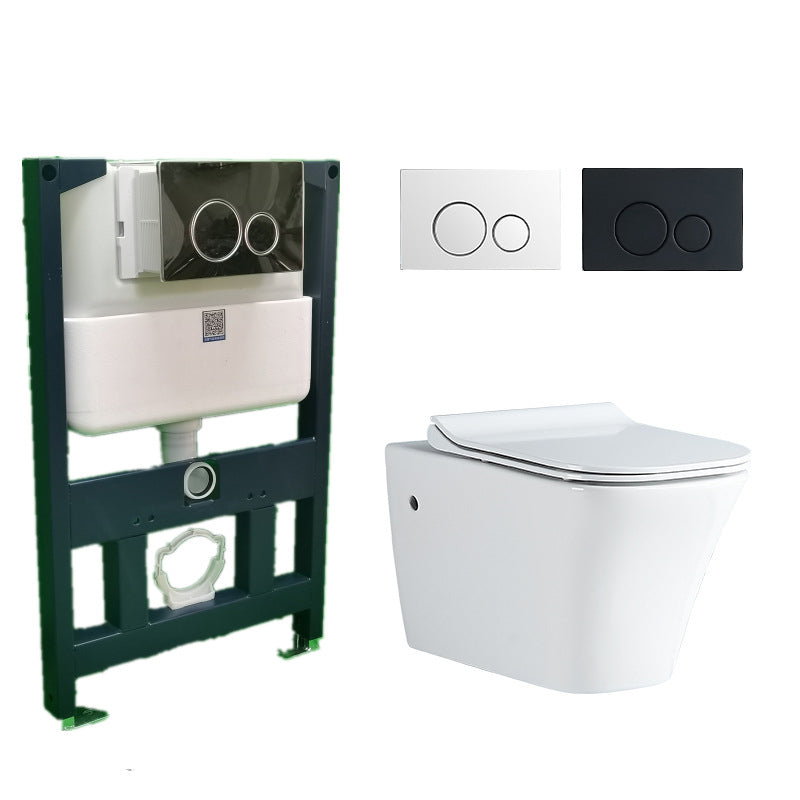 Modern White Flush Toilet Wall Hung Urine Toilet with Seat for Bathroom