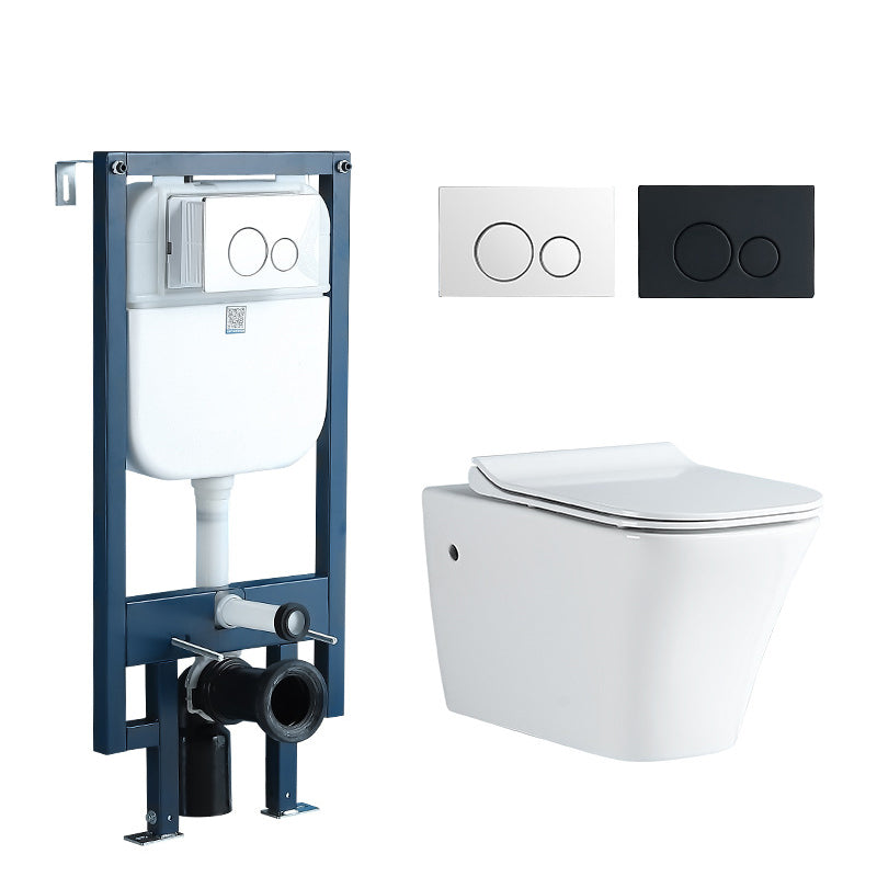 Modern White Flush Toilet Wall Hung Urine Toilet with Seat for Bathroom