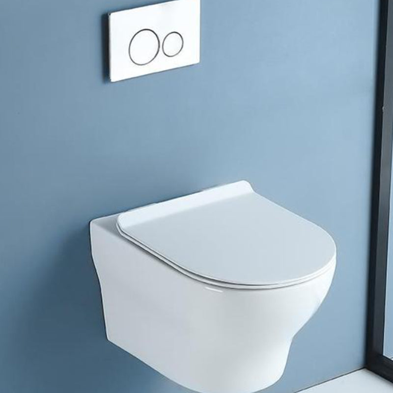 Modern White Flush Toilet Wall Hung Urine Toilet with Seat for Bathroom