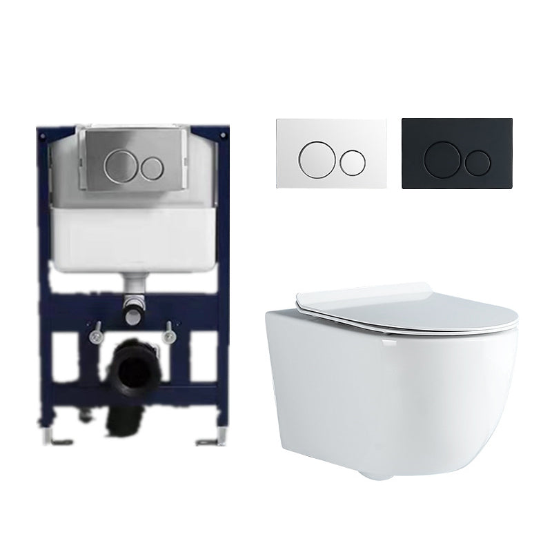 Modern White Flush Toilet Wall Hung Urine Toilet with Seat for Bathroom