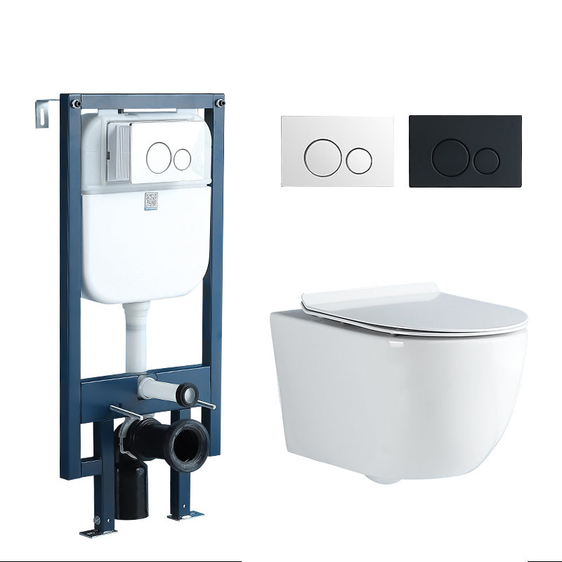Modern White Flush Toilet Wall Hung Urine Toilet with Seat for Bathroom