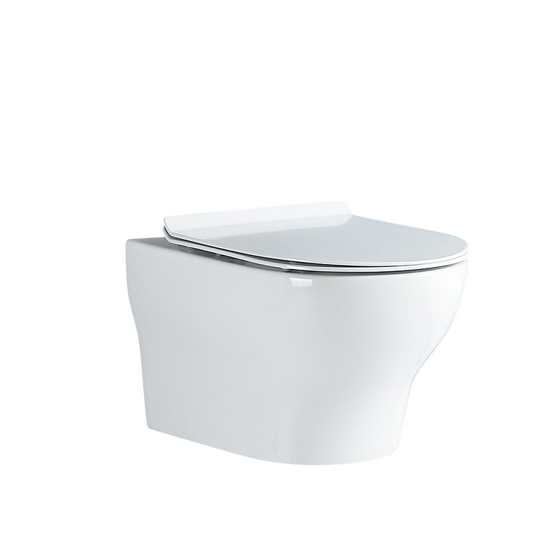 Modern White Flush Toilet Wall Hung Urine Toilet with Seat for Bathroom