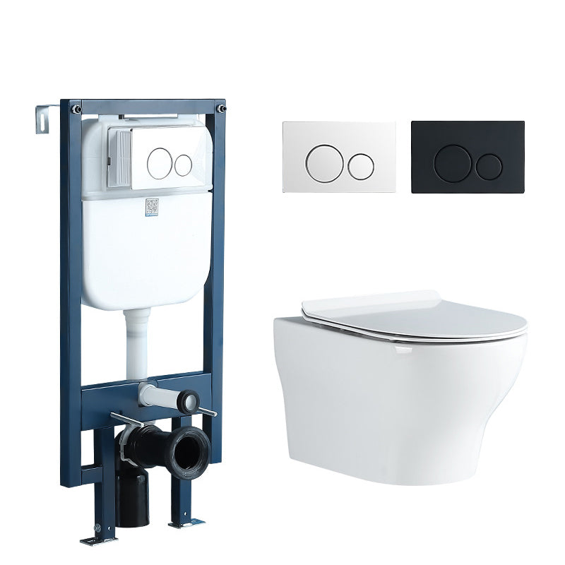 Modern White Flush Toilet Wall Hung Urine Toilet with Seat for Bathroom