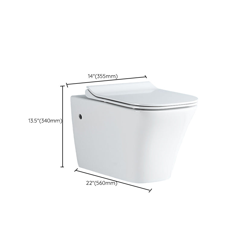 Modern White Flush Toilet Wall Hung Urine Toilet with Seat for Bathroom