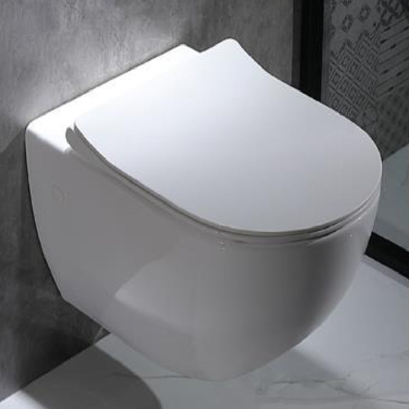 Modern Wall Mount Flush Toilet White Urine Toilet with Seat for Bathroom