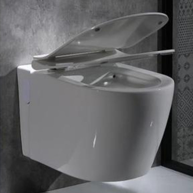Modern Wall Mount Flush Toilet White Urine Toilet with Seat for Bathroom