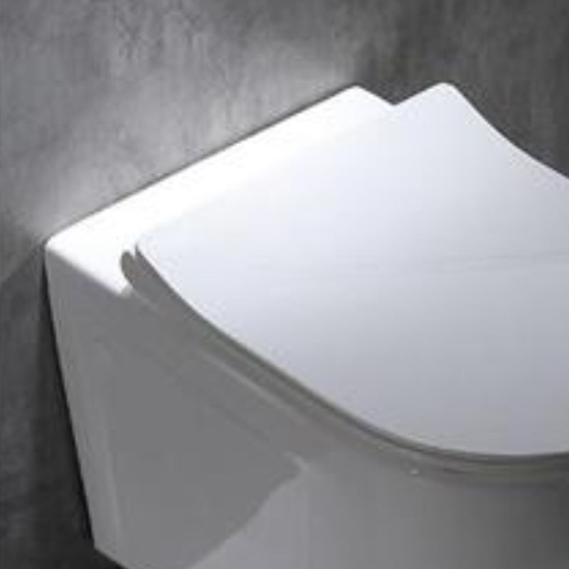 Modern Wall Mount Flush Toilet White Urine Toilet with Seat for Bathroom