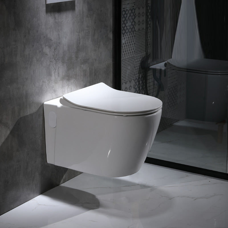 Modern Wall Mount Flush Toilet White Urine Toilet with Seat for Bathroom