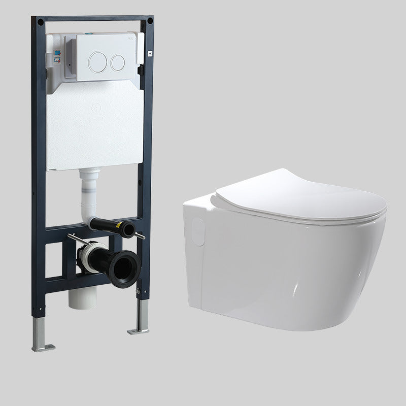Modern Wall Mount Flush Toilet White Urine Toilet with Seat for Bathroom