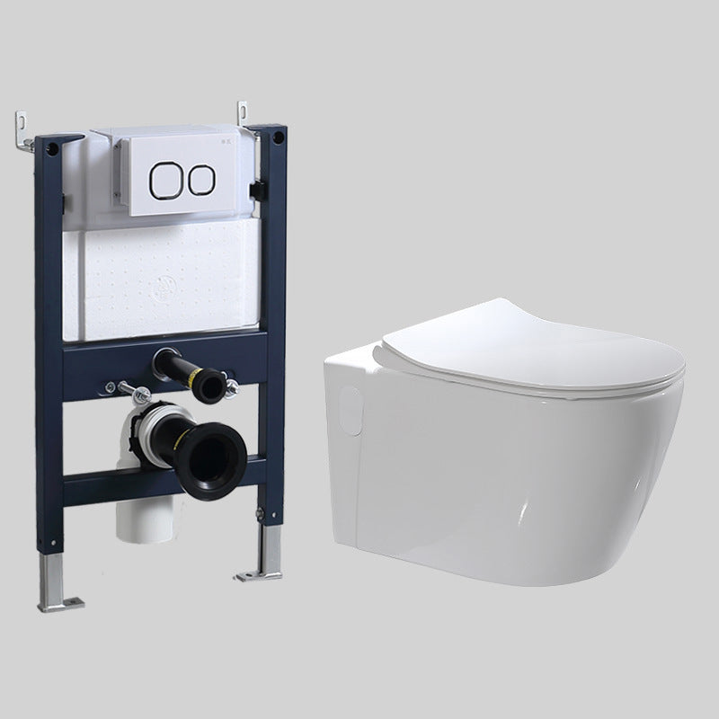 Modern Wall Mount Flush Toilet White Urine Toilet with Seat for Bathroom