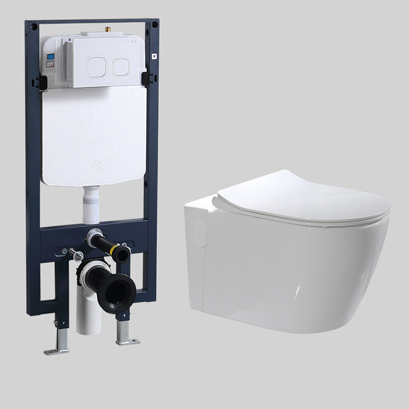 Modern Wall Mount Flush Toilet White Urine Toilet with Seat for Bathroom