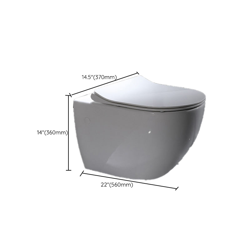 Modern Wall Mount Flush Toilet White Urine Toilet with Seat for Bathroom