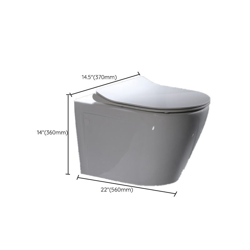 Modern Wall Mount Flush Toilet White Urine Toilet with Seat for Bathroom
