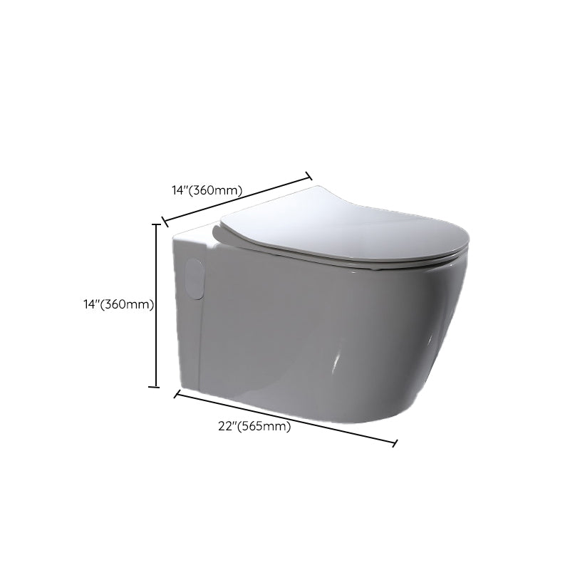 Modern Wall Mount Flush Toilet White Urine Toilet with Seat for Bathroom