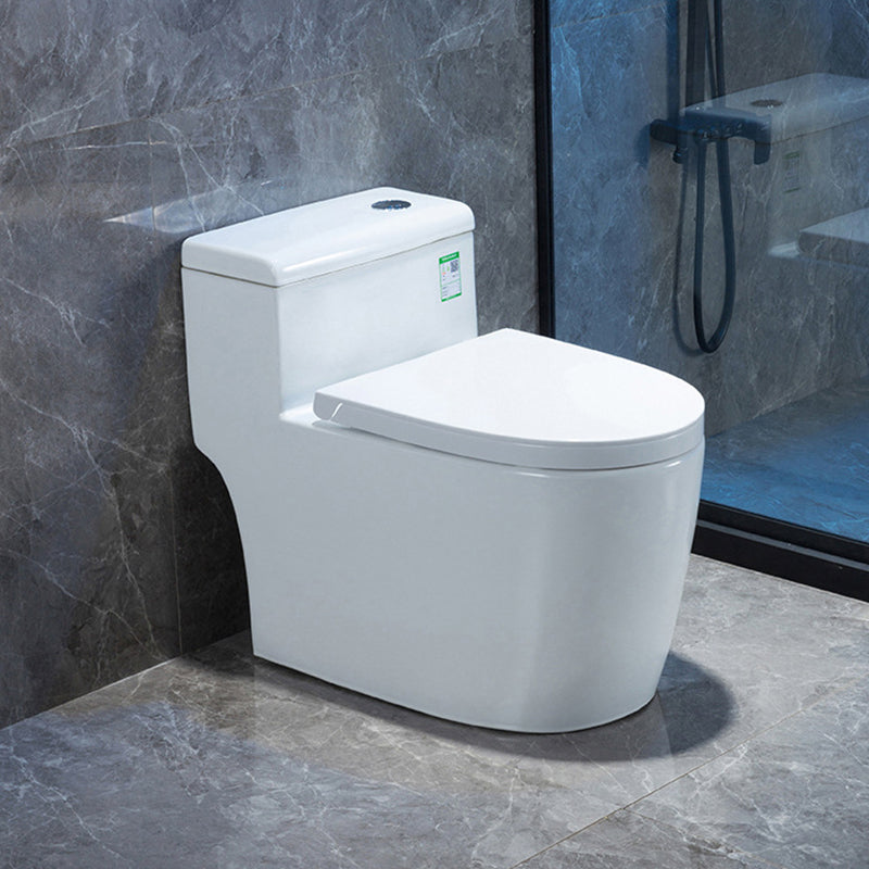 Modern Floor Mount Flush Toilet White Urine Toilet with Slow Close Seat for Bathroom