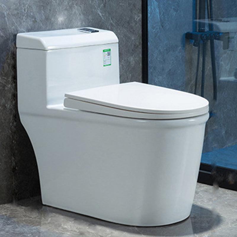Modern Floor Mount Flush Toilet White Urine Toilet with Slow Close Seat for Bathroom