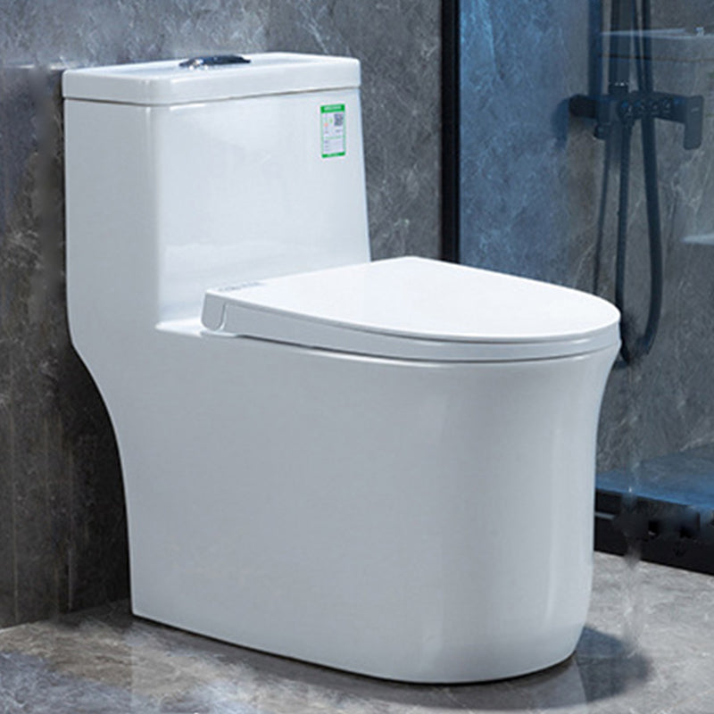 Modern Floor Mount Flush Toilet White Urine Toilet with Slow Close Seat for Bathroom