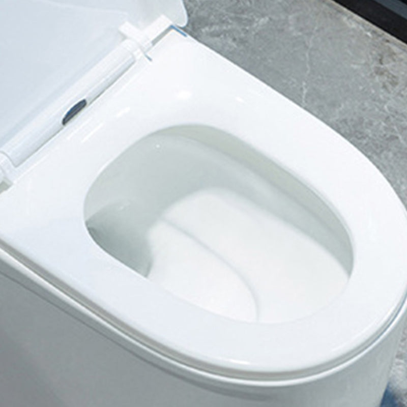 Modern Floor Mount Flush Toilet White Urine Toilet with Slow Close Seat for Bathroom