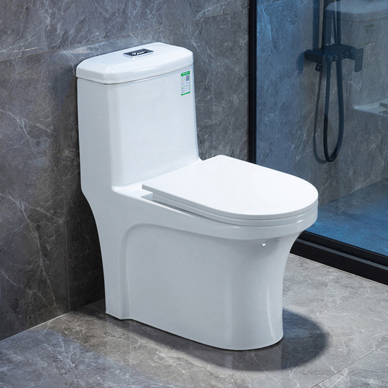 Modern Floor Mount Flush Toilet White Urine Toilet with Slow Close Seat for Bathroom