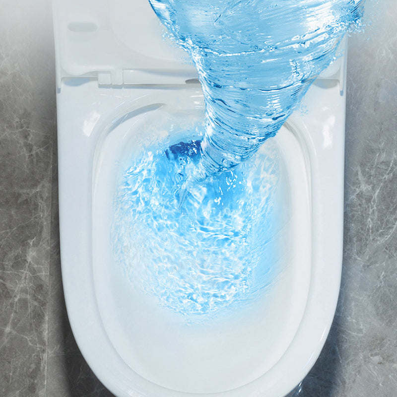 Modern Floor Mount Flush Toilet White Urine Toilet with Slow Close Seat for Bathroom